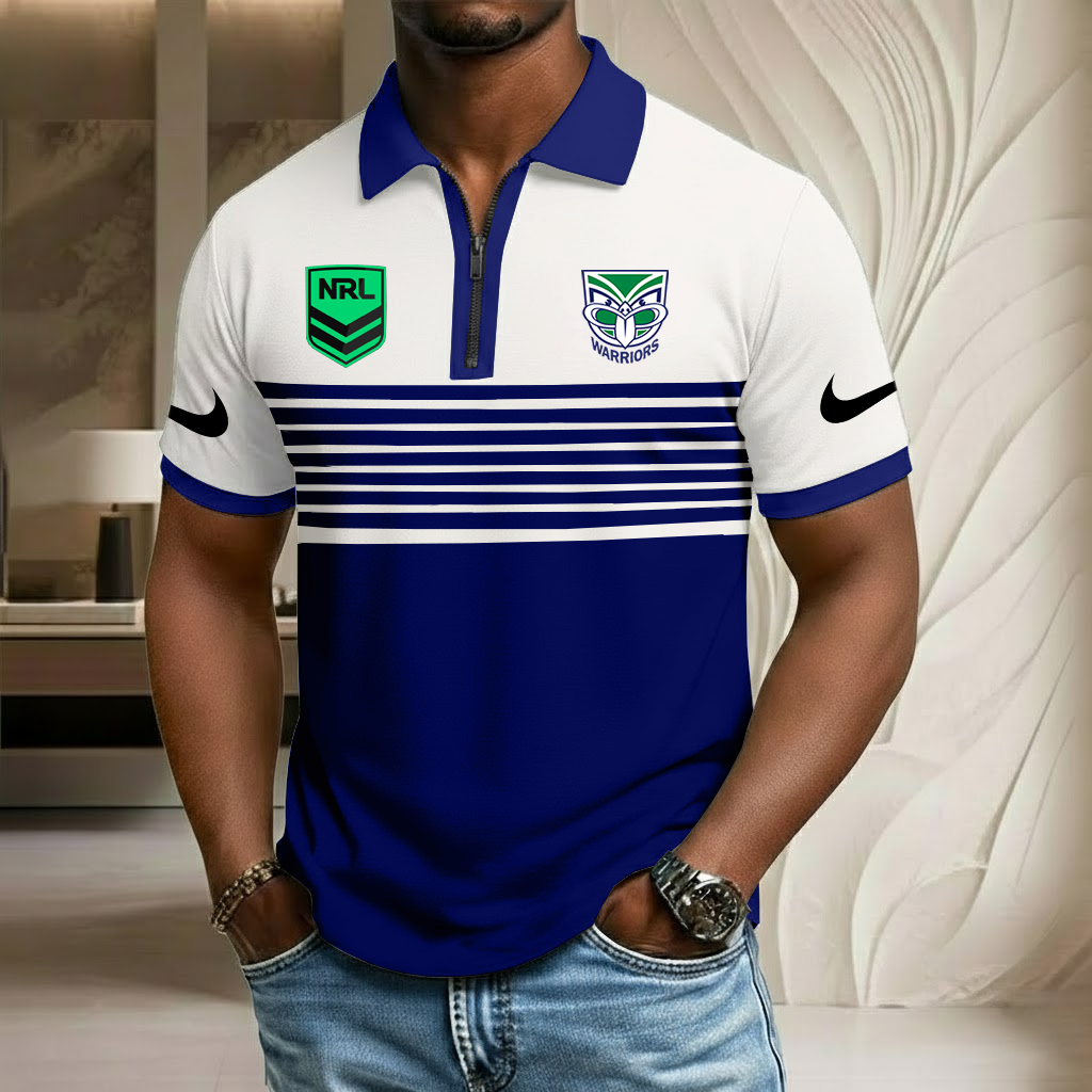 NRL x WA Sport Zip Polo Golf Shirt HLP 250226 HLPHUONG