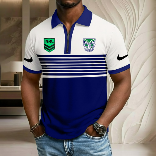 NRL x WA Sport Zip Polo Golf Shirt HLP 250226 HLPHUONG