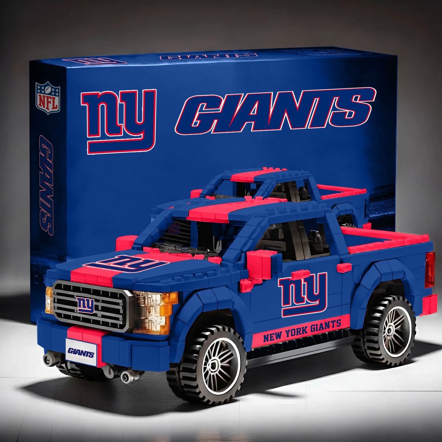 NYG X NFL 3D Racing Truck Model Building Block Set NAK NHT