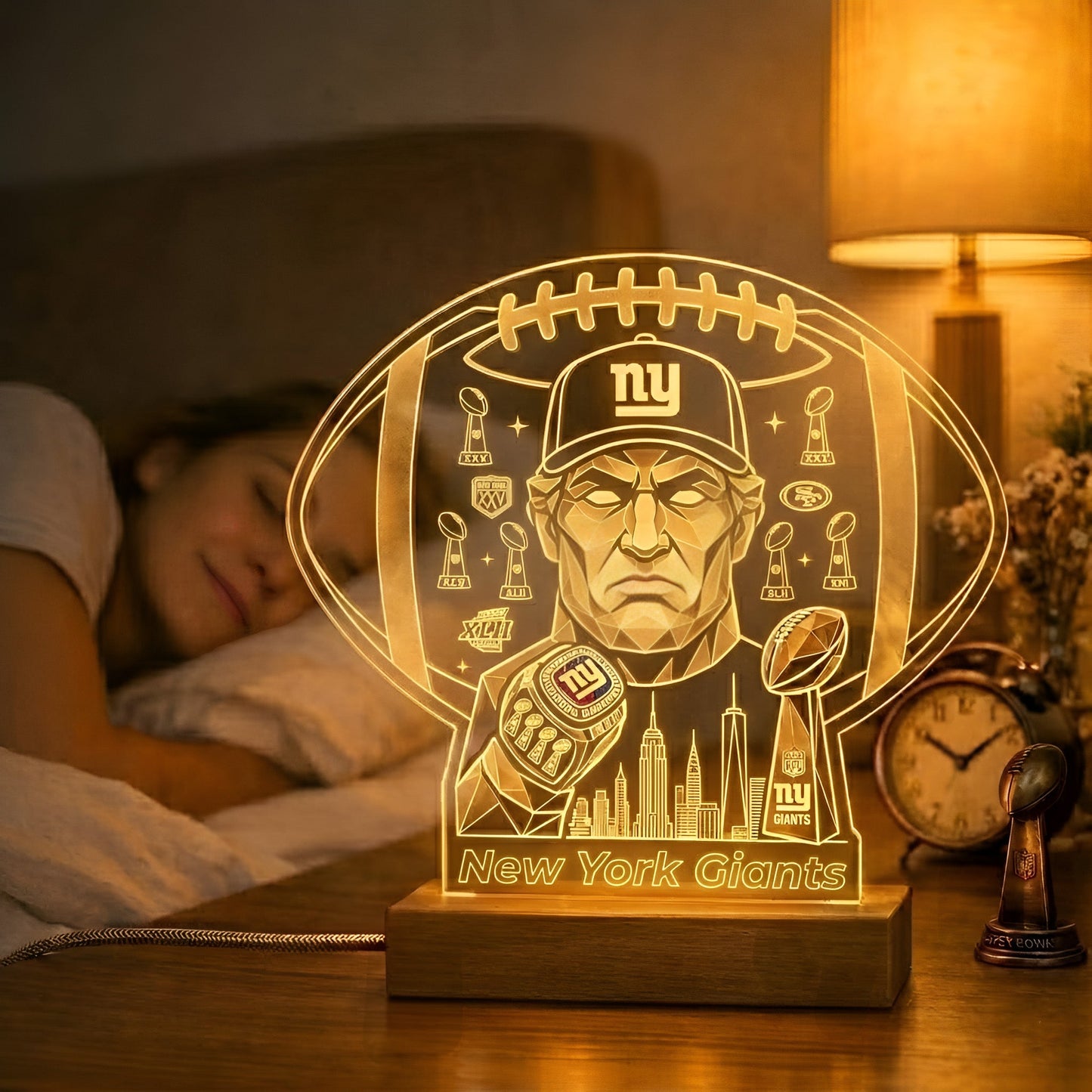 NYG x NFL Acrylic LED Desk Lamp NAK NTN