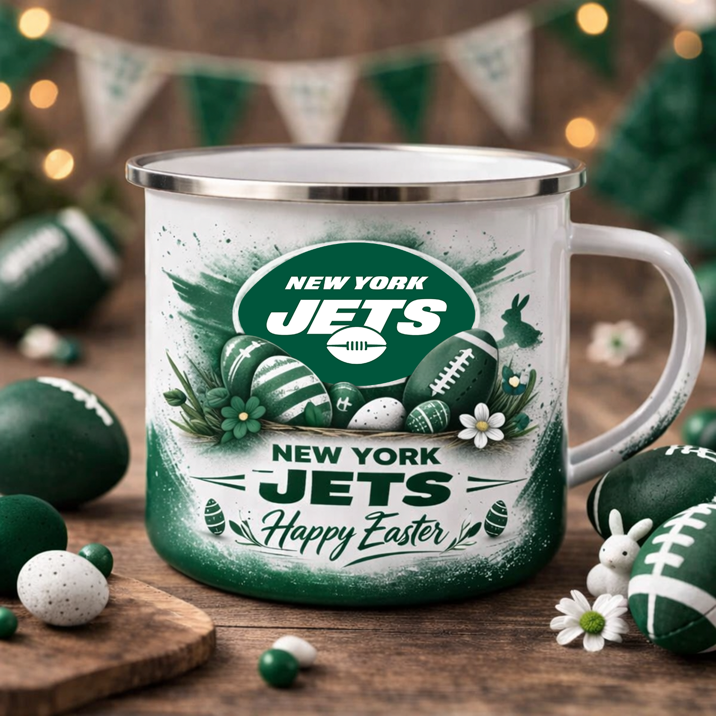 NYJ X NFL Easter-themed enamel mug NAK NHT