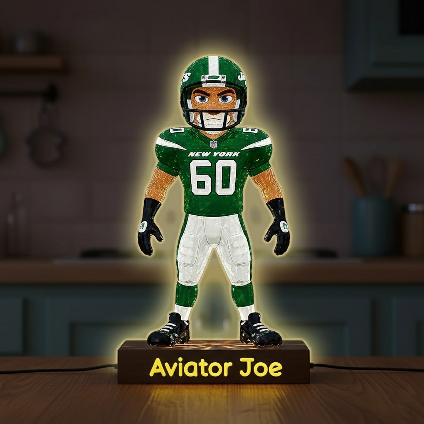 NYJ X NFL Funny Characters Acrylic Light Box - Personalized Gifts NAK NHT
