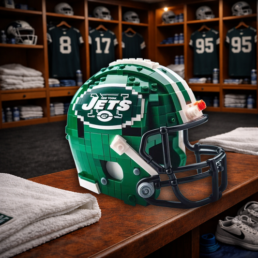 NYJ x NFL Teams Helmets Armed With Lego-Like Blocks DDT CTND
