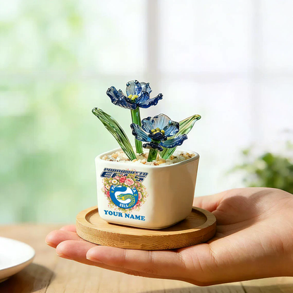 PE _NRL Custom Birth Month Glass Flower Pot Handmade Gift For Fan - Limited Edition NAK TTT