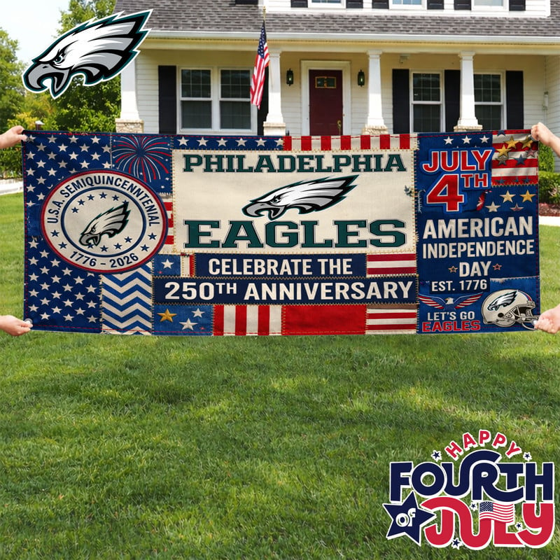PE Premium NFL Patchwork America 250 Fabric Banner DDT NTL