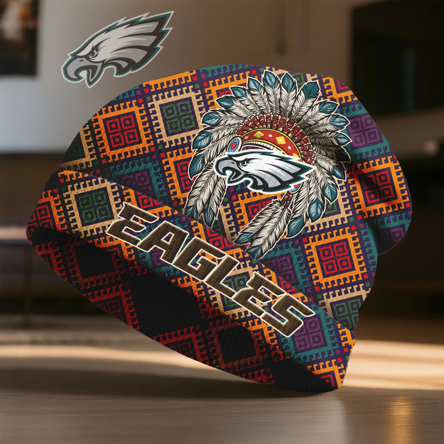 PE x Premium NFL Native American Heritage Beanie Hat NY NAK CTKT