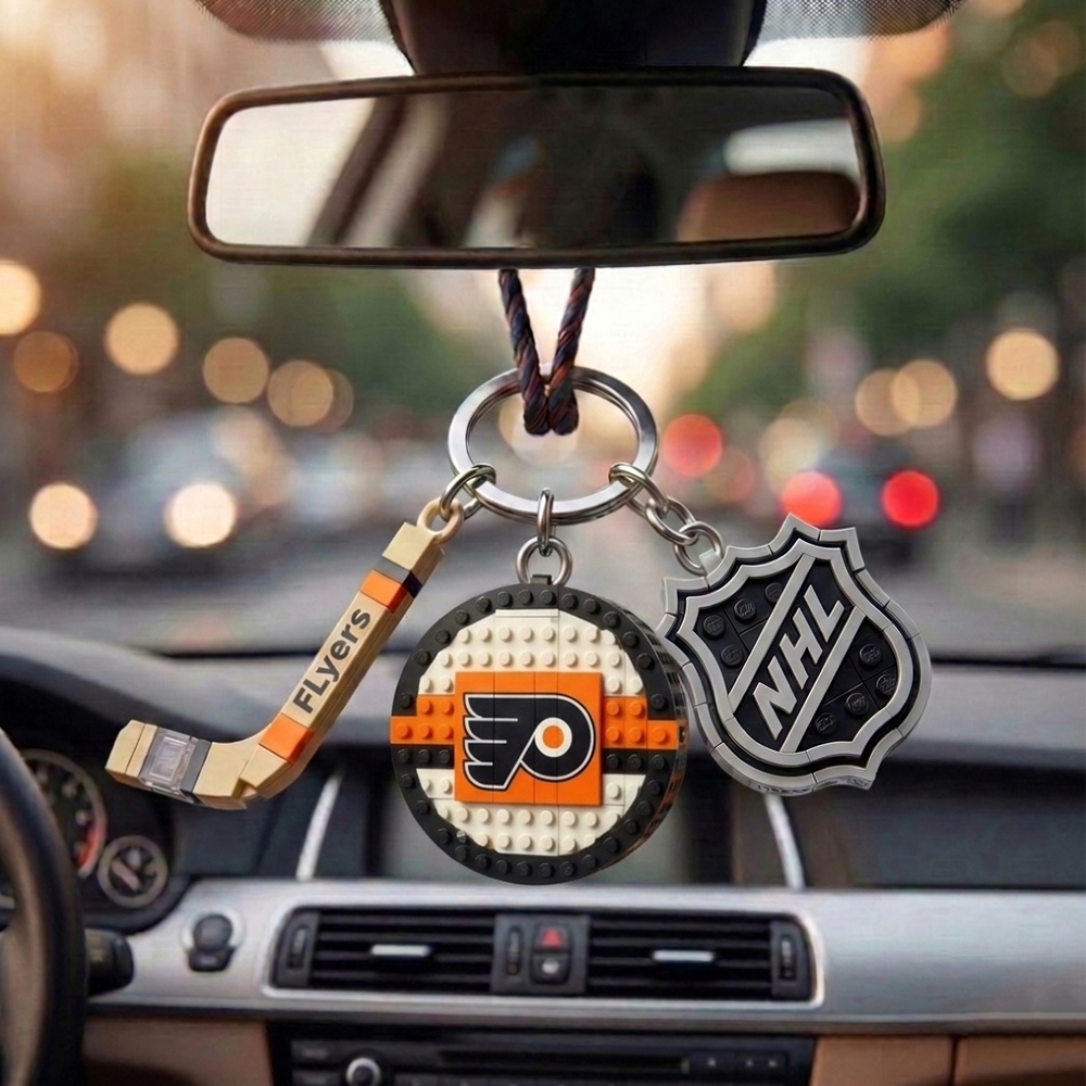 PF x NHL Building Blocks Hockey Puck Car Mirror Hanging NAK TTT