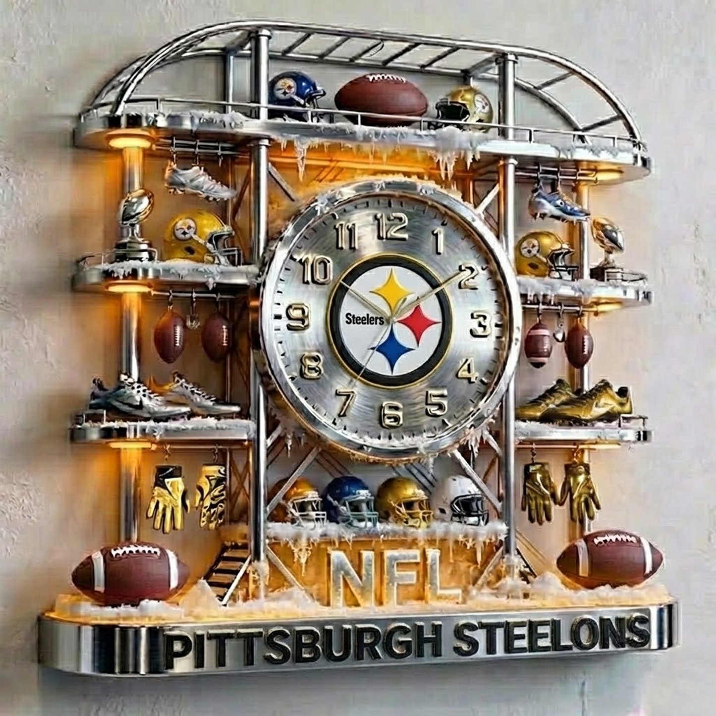 PIT X NFL Arctic Stadium Timepiece 1301 NAK NHT