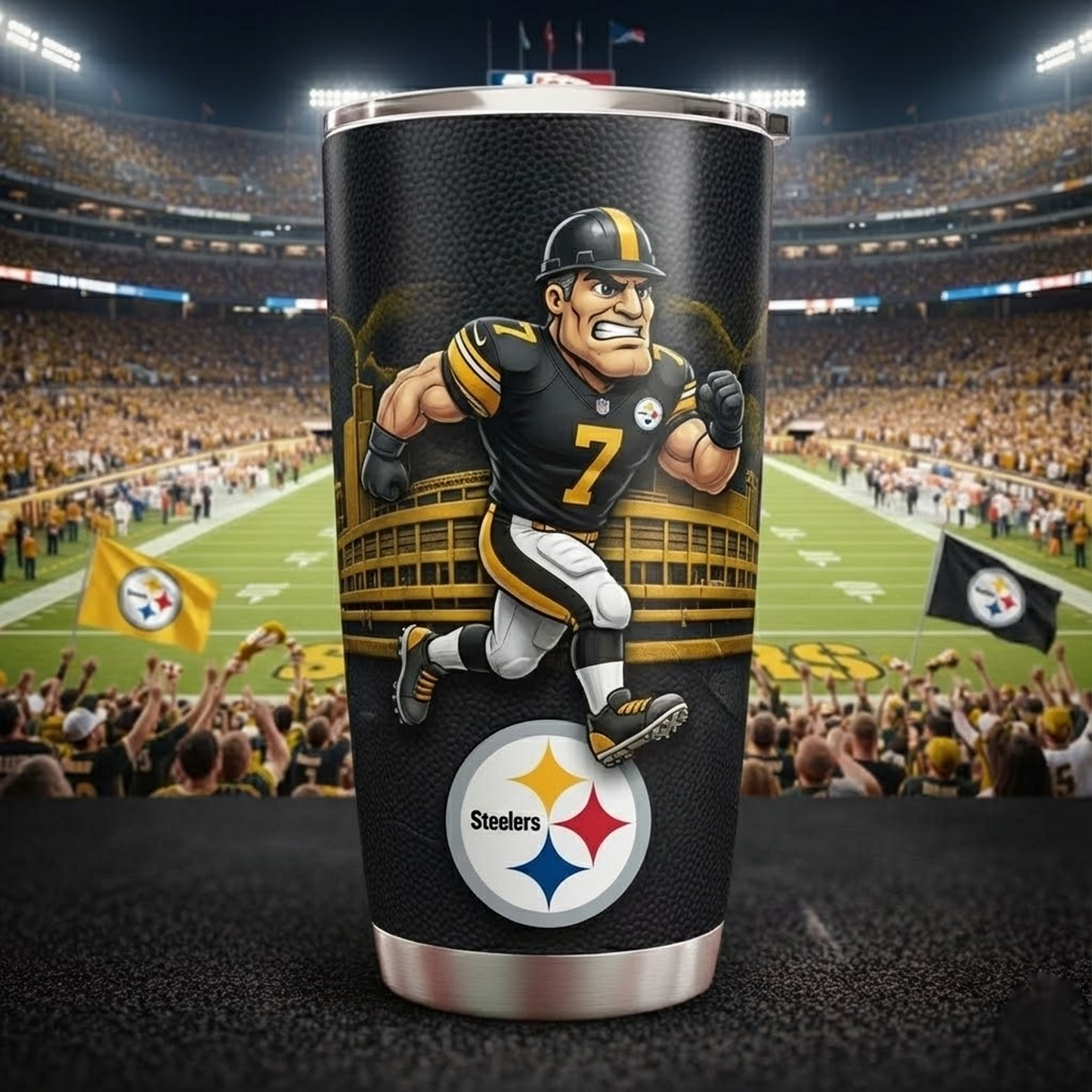PIT X NFL mascot-shaped thermal mug NAK NHT