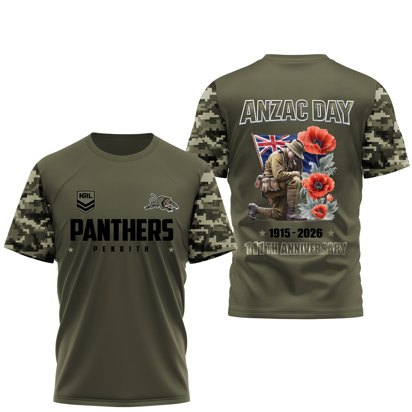 PP x NRL 111th Anniversary Anzac Day Shirt DDT CTND