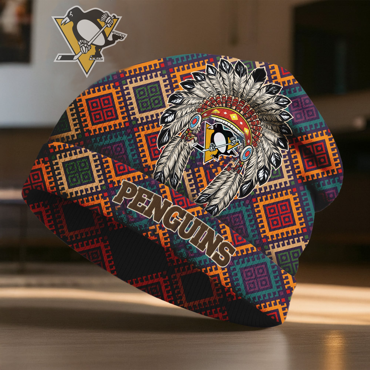 PP x Premium NHL Native American Heritage Beanie Hat NY NAK CTKT