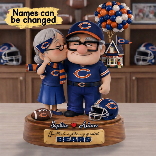 Premium NFL CHI x Ups Personalized Couple Name Acrylic Plaque V1 NMD CTKT