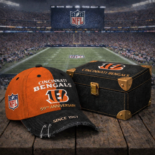 Premium NFL CIN Anniversary Vintage Crackle Hat V7 NMD CTKT