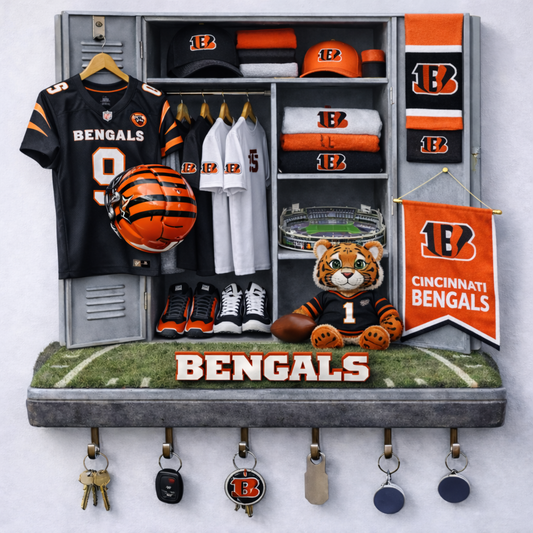 Premium NFL CIN Locker Key Holder V2 NMD TTV