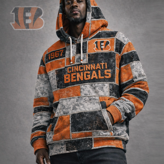Premium NFL CIN Vintage Patchwork Hoodie V2 NMD CTKT