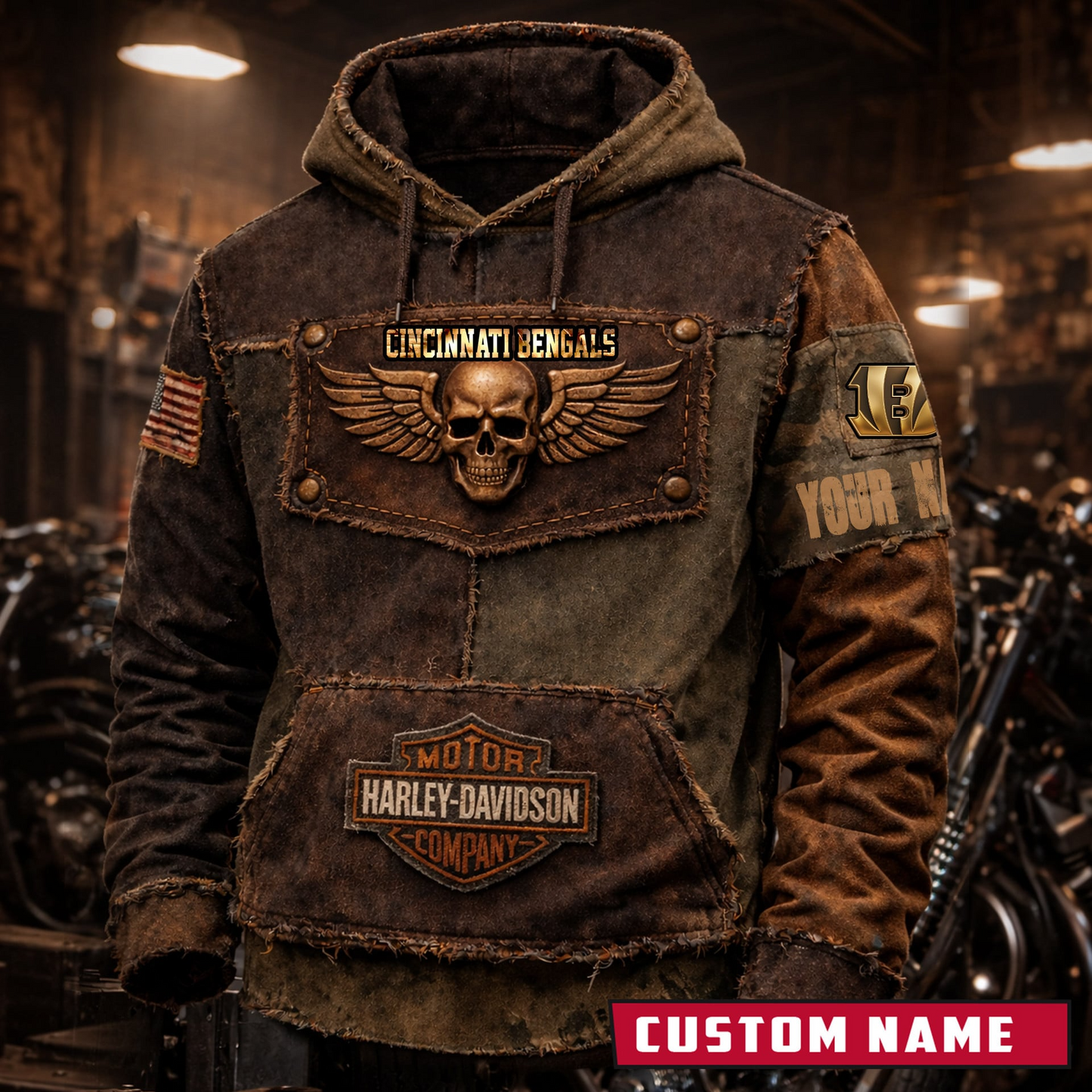 Premium NFL CIN x HDS Vintage Hoodie V1 NMD TTV