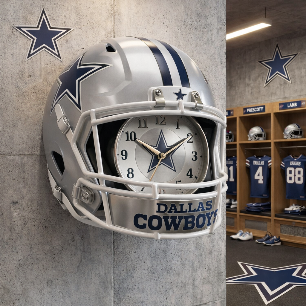 Premium NFL DAL Helmet Wall Clock V2 NMD TTV