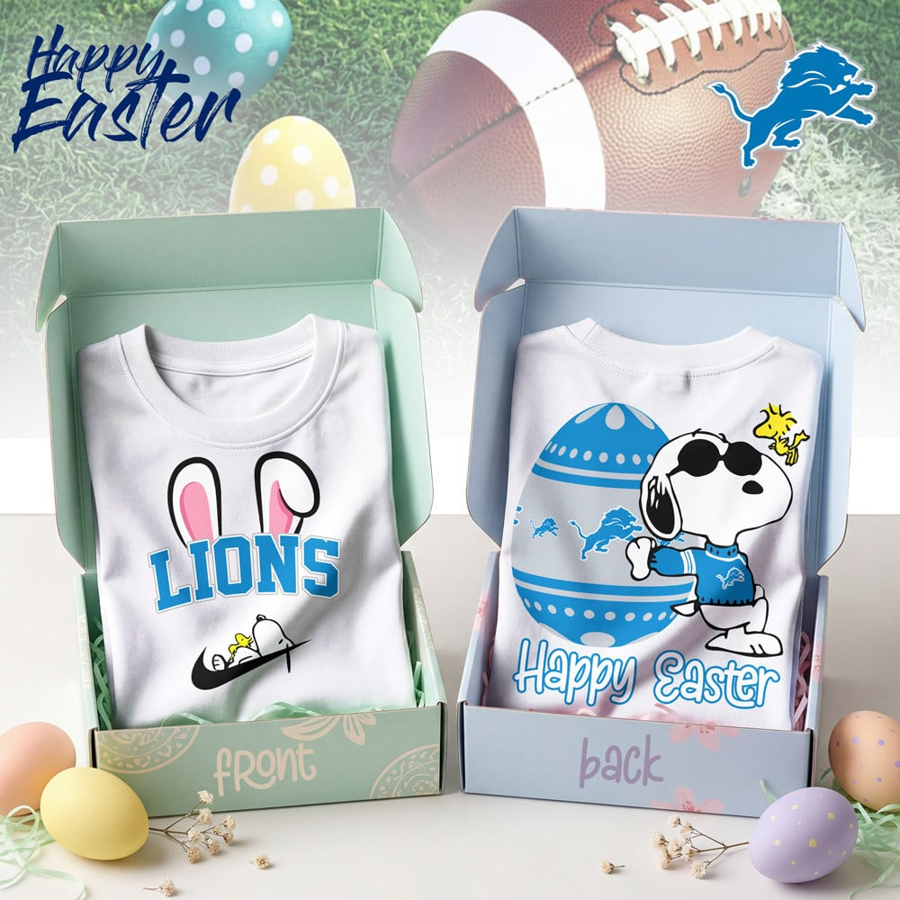 Premium NFL DET Happy Snoopy Easter T-shirt V1 NMD TTV