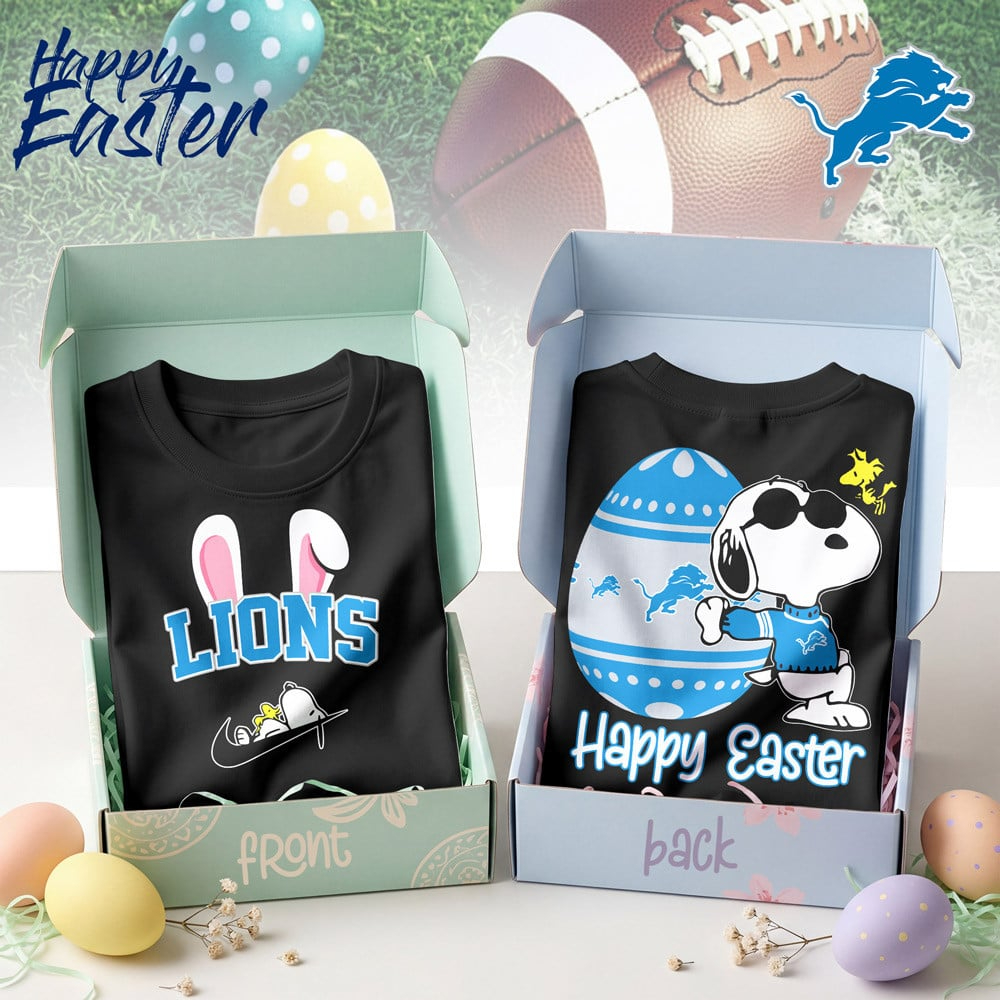 Premium NFL DET Happy Snoopy Easter T-shirt V1 NMD TTV