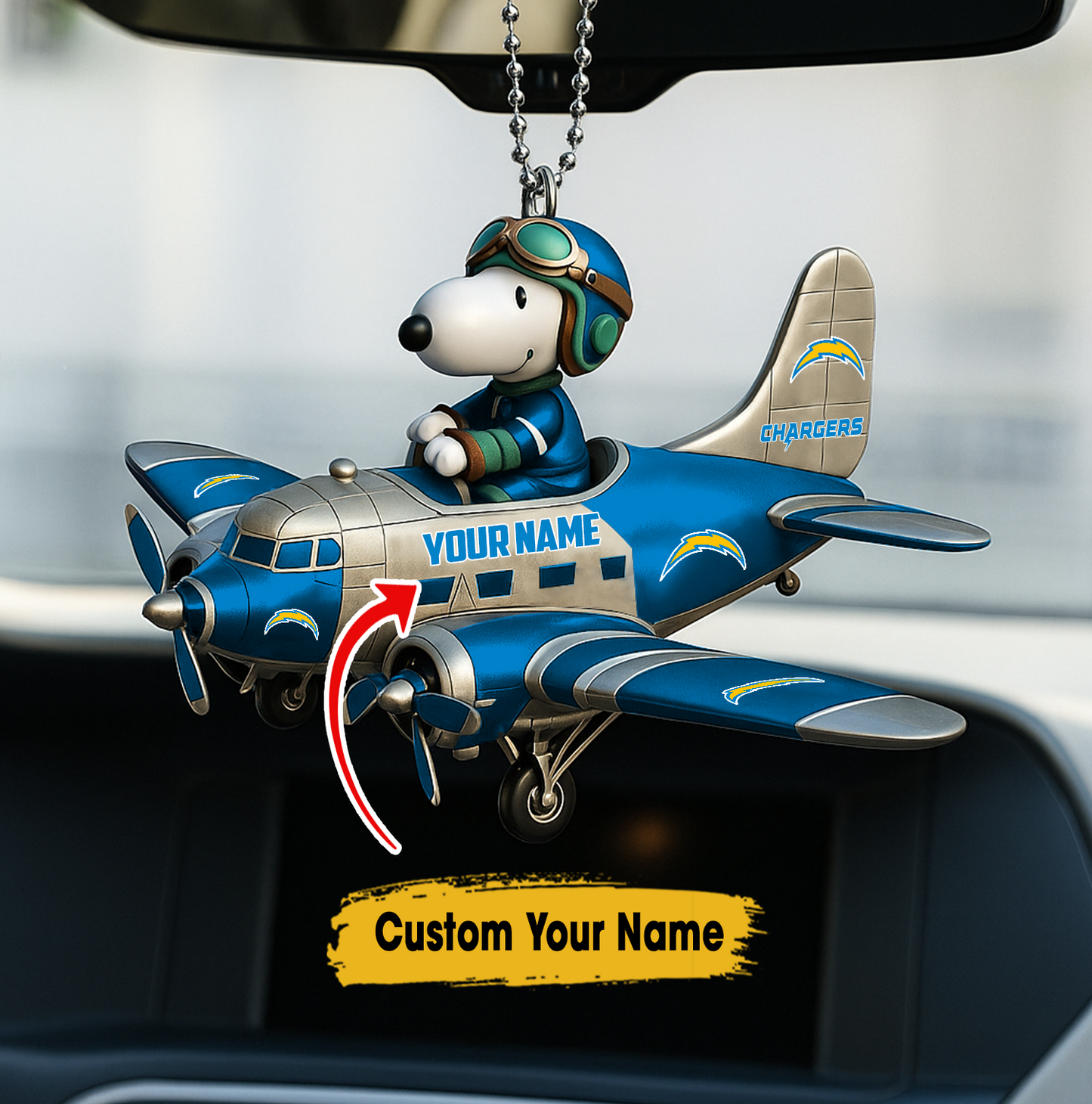 Premium NFL LAC x SNP Your Name Car Ornament V2 NAK TTT
