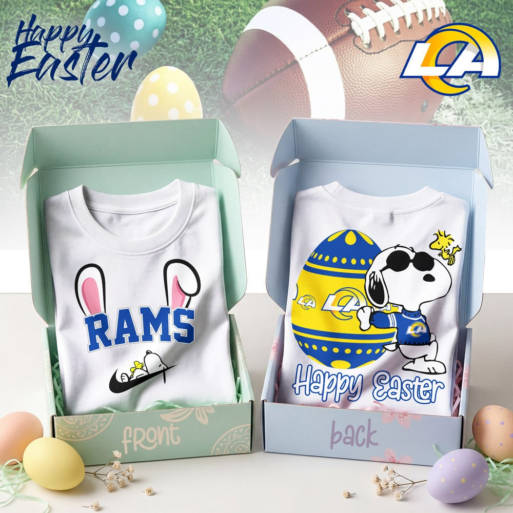 Premium NFL LAR Happy Snoopy Easter T-shirt V1 NMD TTV