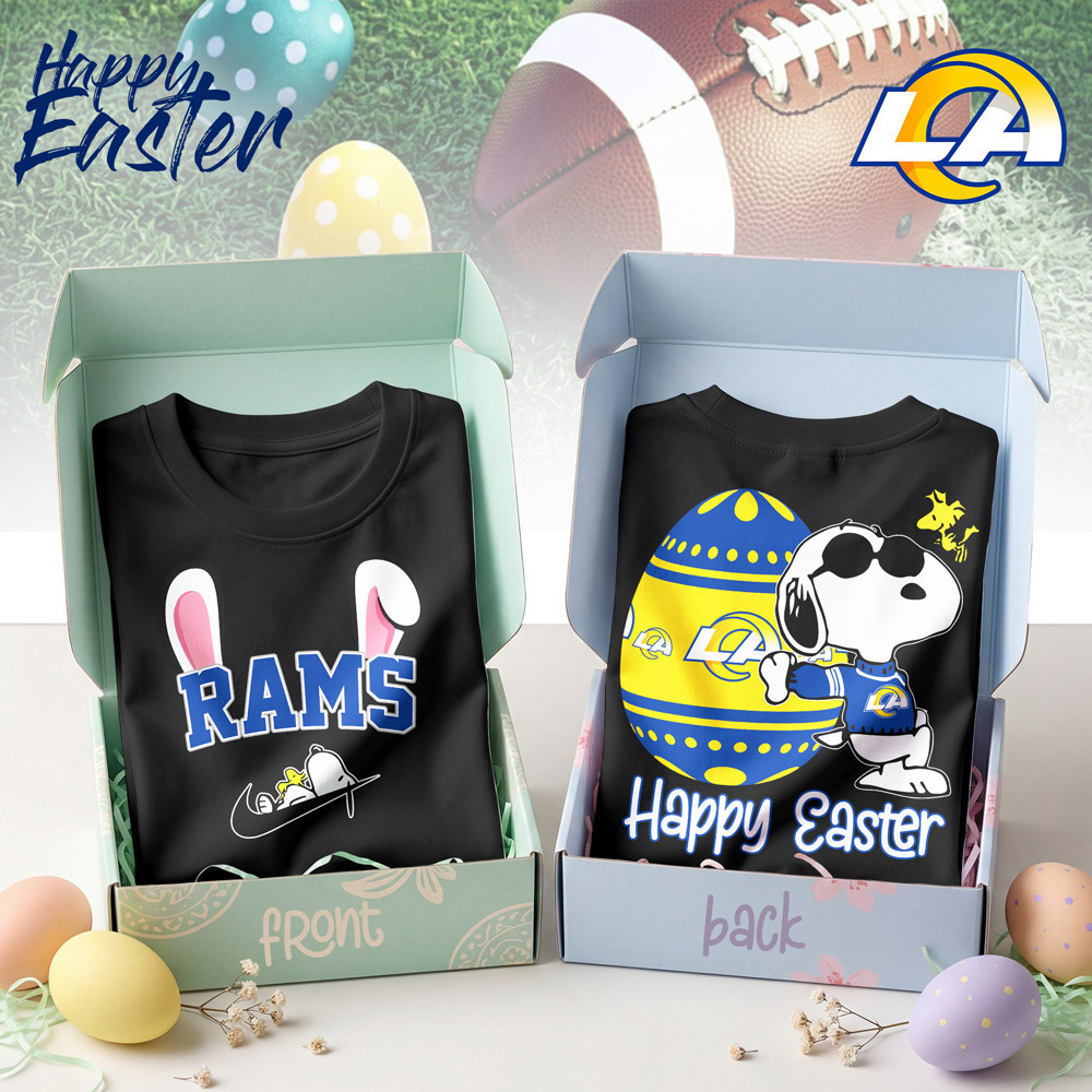 Premium NFL LAR Happy Snoopy Easter T-shirt V1 NMD TTV