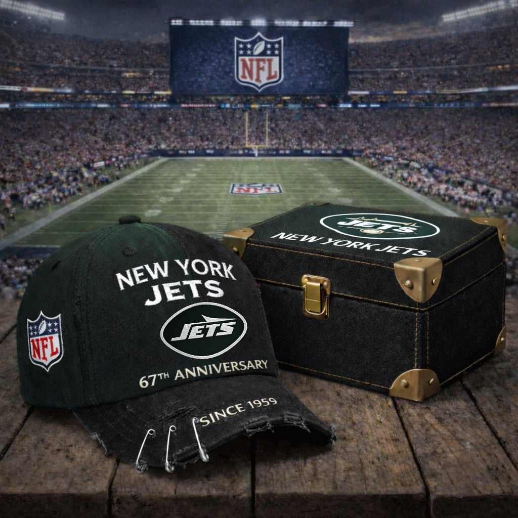 Premium NFL NYJ Anniversary Vintage Crackle Hat V7 NMD CTKT