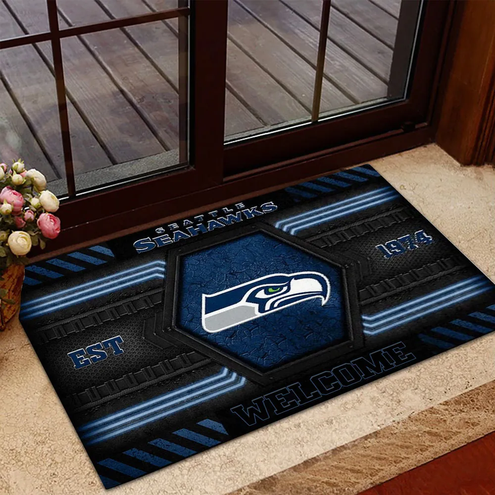 Premium NFL SEA 2025 NFC West Champions Doormat  V1 NMD 070125 TTV