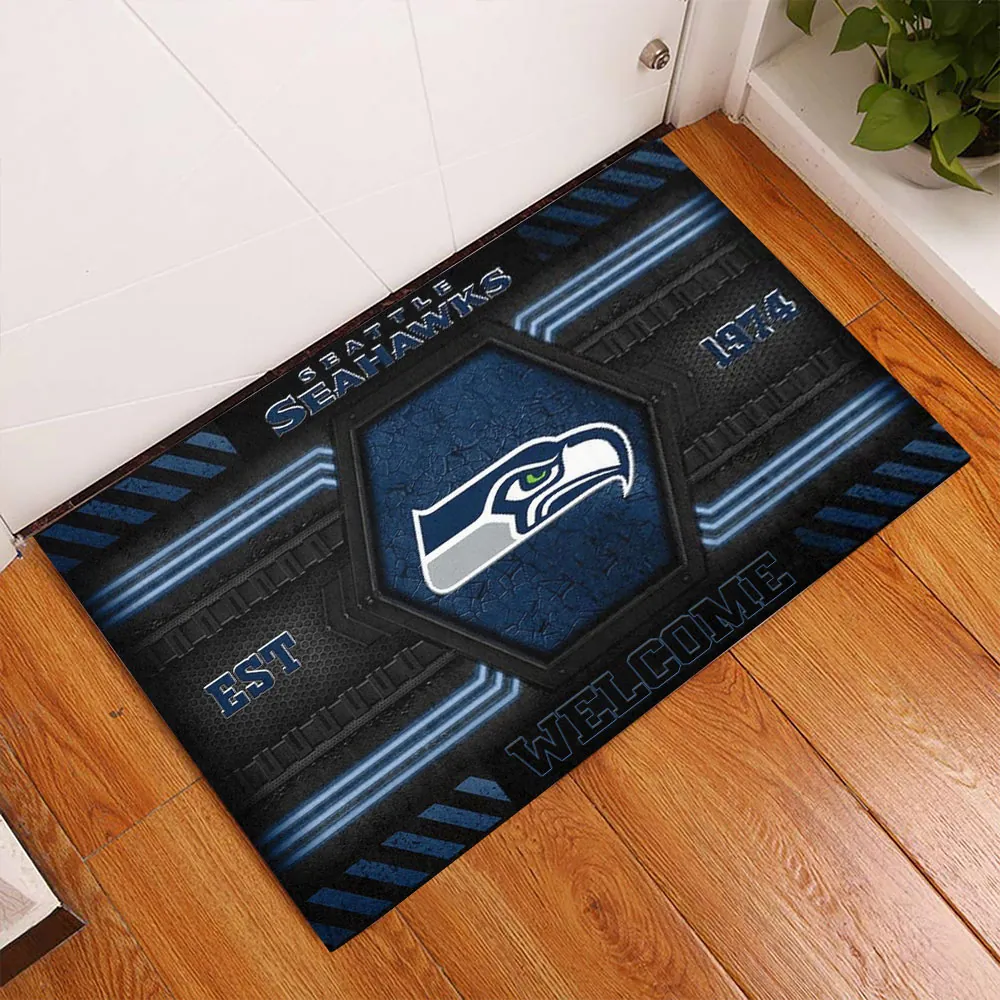 Premium NFL SEA 2025 NFC West Champions Doormat  V1 NMD 070125 TTV