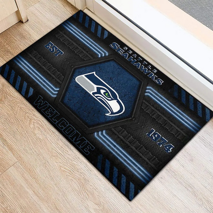Premium NFL SEA 2025 NFC West Champions Doormat  V1 NMD 070125 TTV