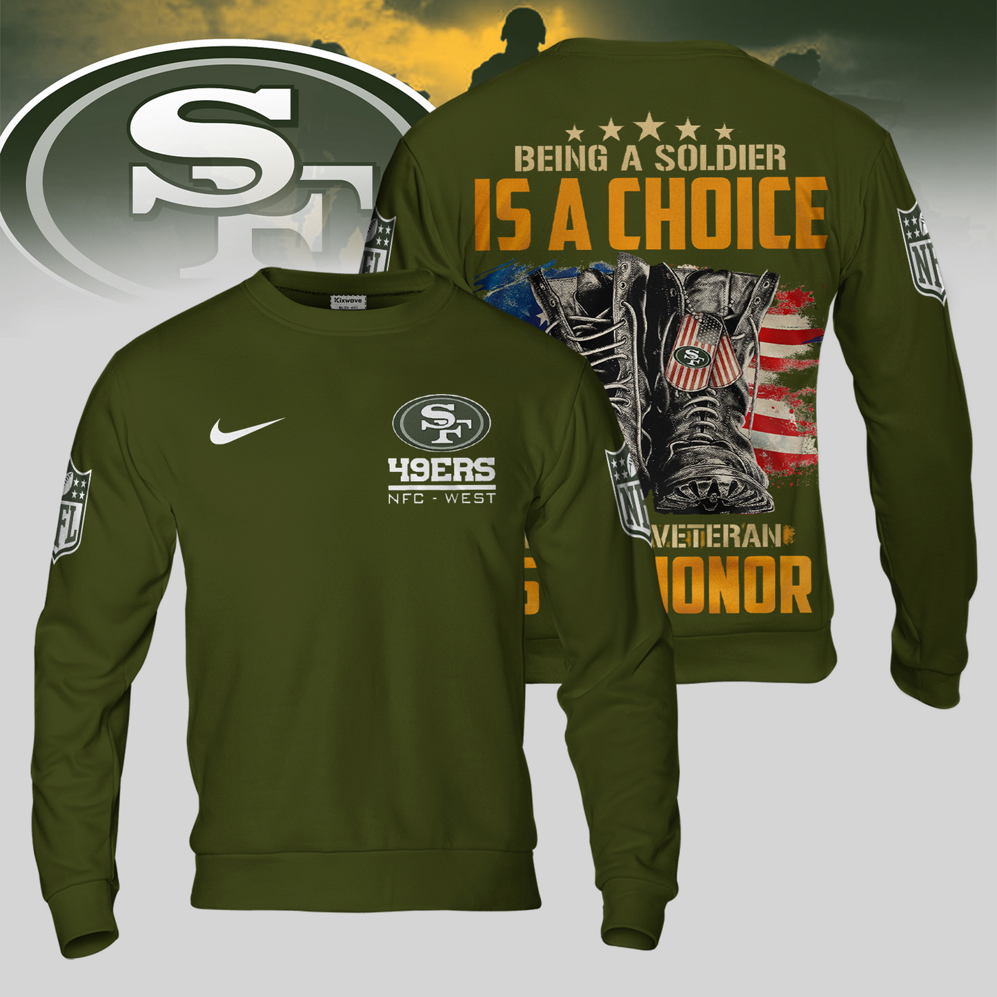 Premium NFL SF Army Veteran Shirt V1 NMD 221025 TTV