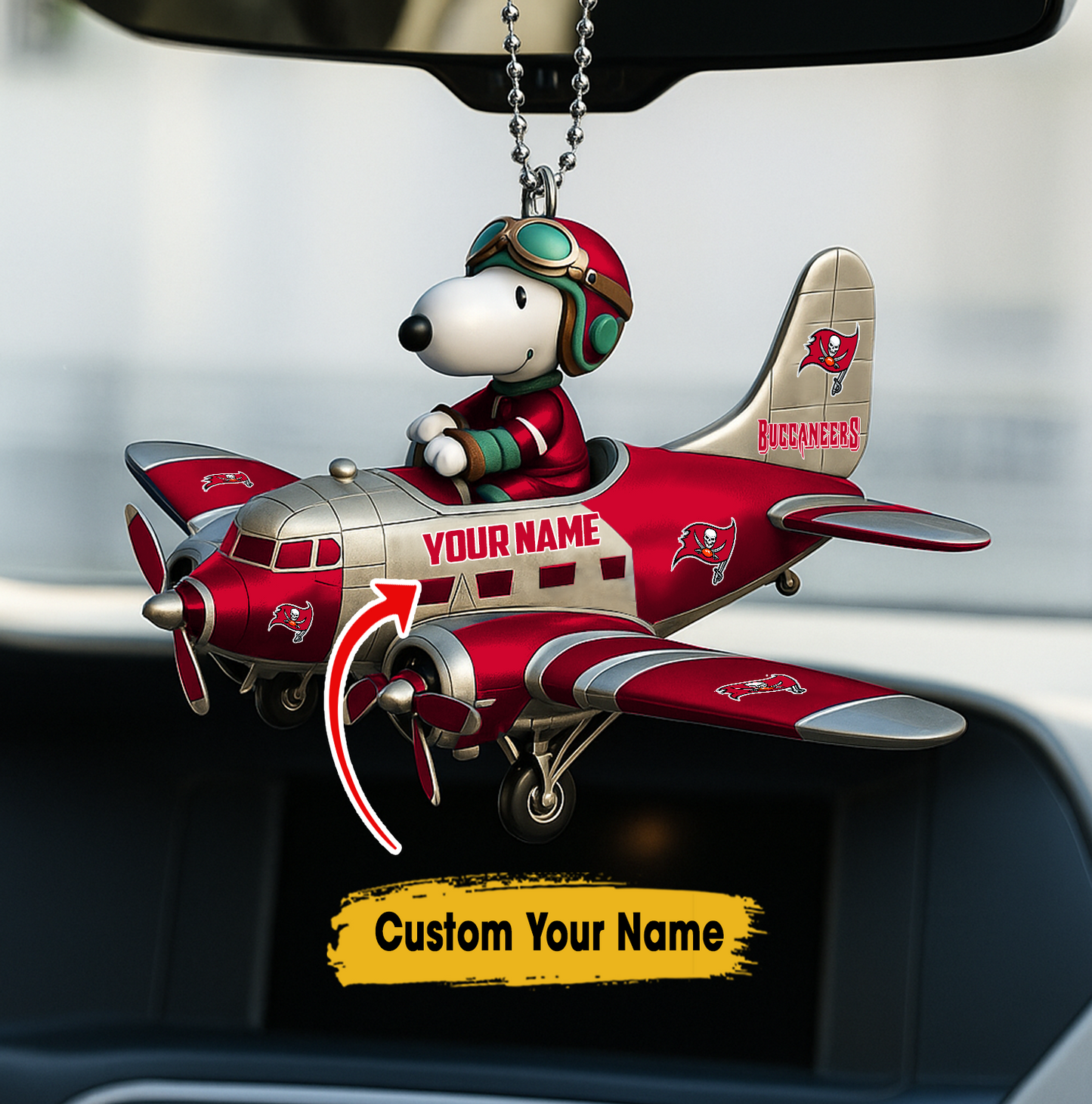 Premium NFL TBB x SNP Your Name Car Ornament V2 NAK TTT