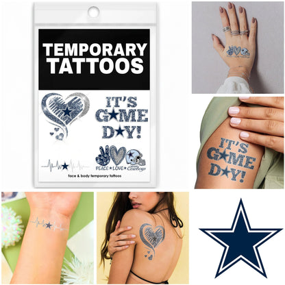 Premium NFL x DAL Temporary Tattoos NDT NHM