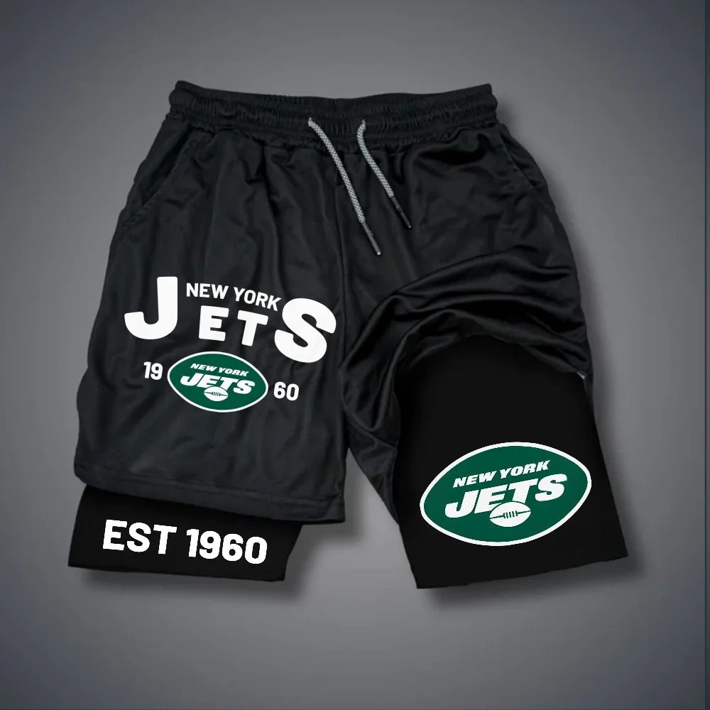PREMIUM NFL X NYJ Multicolored Pure GYM Shorts NDT NHM