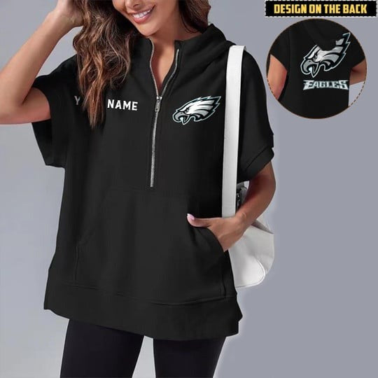 PREMIUM NFL X PE Short Sleeve Hooded Sweatshirt NDT LVH