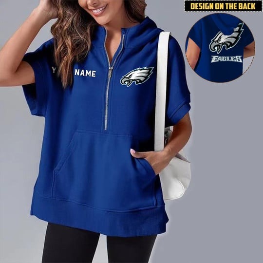PREMIUM NFL X PE Short Sleeve Hooded Sweatshirt NDT LVH