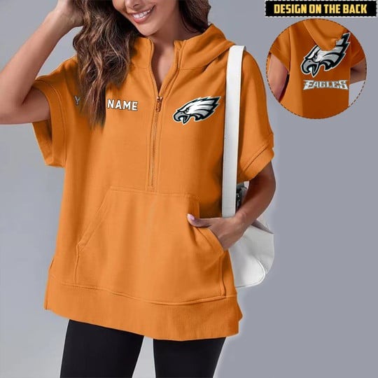 PREMIUM NFL X PE Short Sleeve Hooded Sweatshirt NDT LVH
