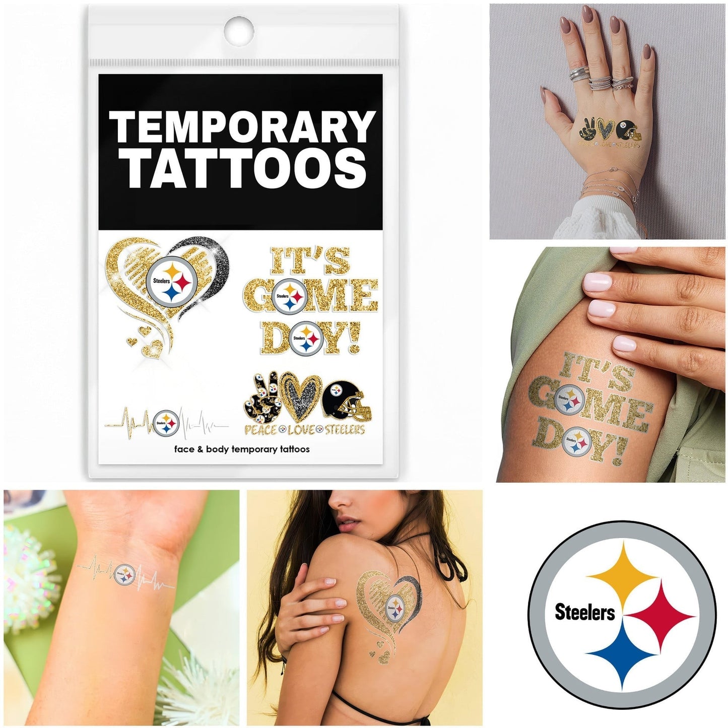 Premium NFL x PIT Temporary Tattoos NDT NHM
