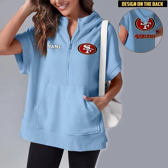 PREMIUM NFL X SF Short Sleeve Hooded Sweatshirt NDT LVH