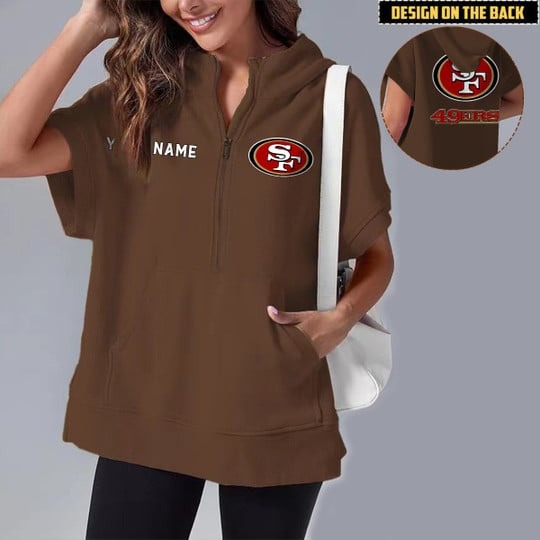 PREMIUM NFL X SF Short Sleeve Hooded Sweatshirt NDT LVH