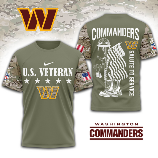 Premium NFL x WAS Salute To Service 3D Shirt DATND TANTD