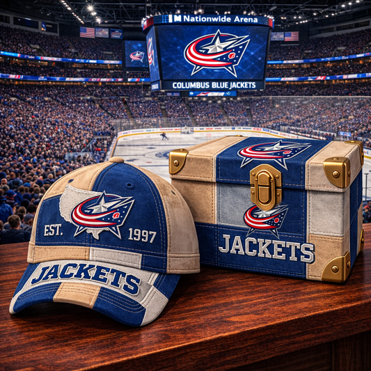 Premium NHL CBJ Heritage Patchwork Vintage Cap V12 NMD CTKT