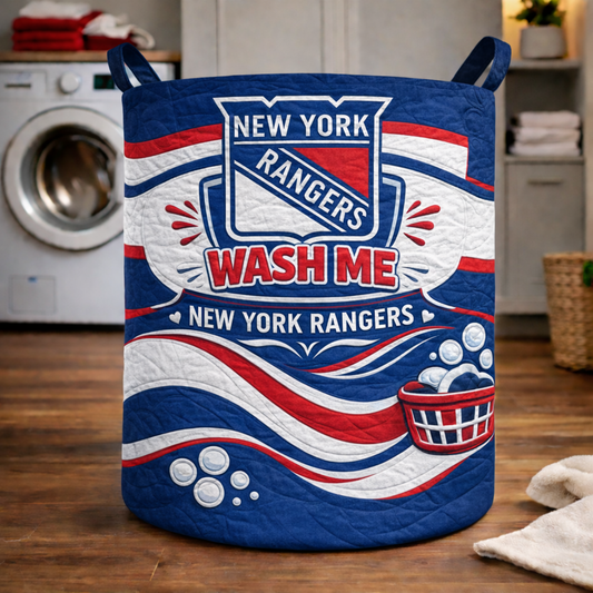 Premium NHL NYR Quilted Laundry Basket V1 NMD CTKT