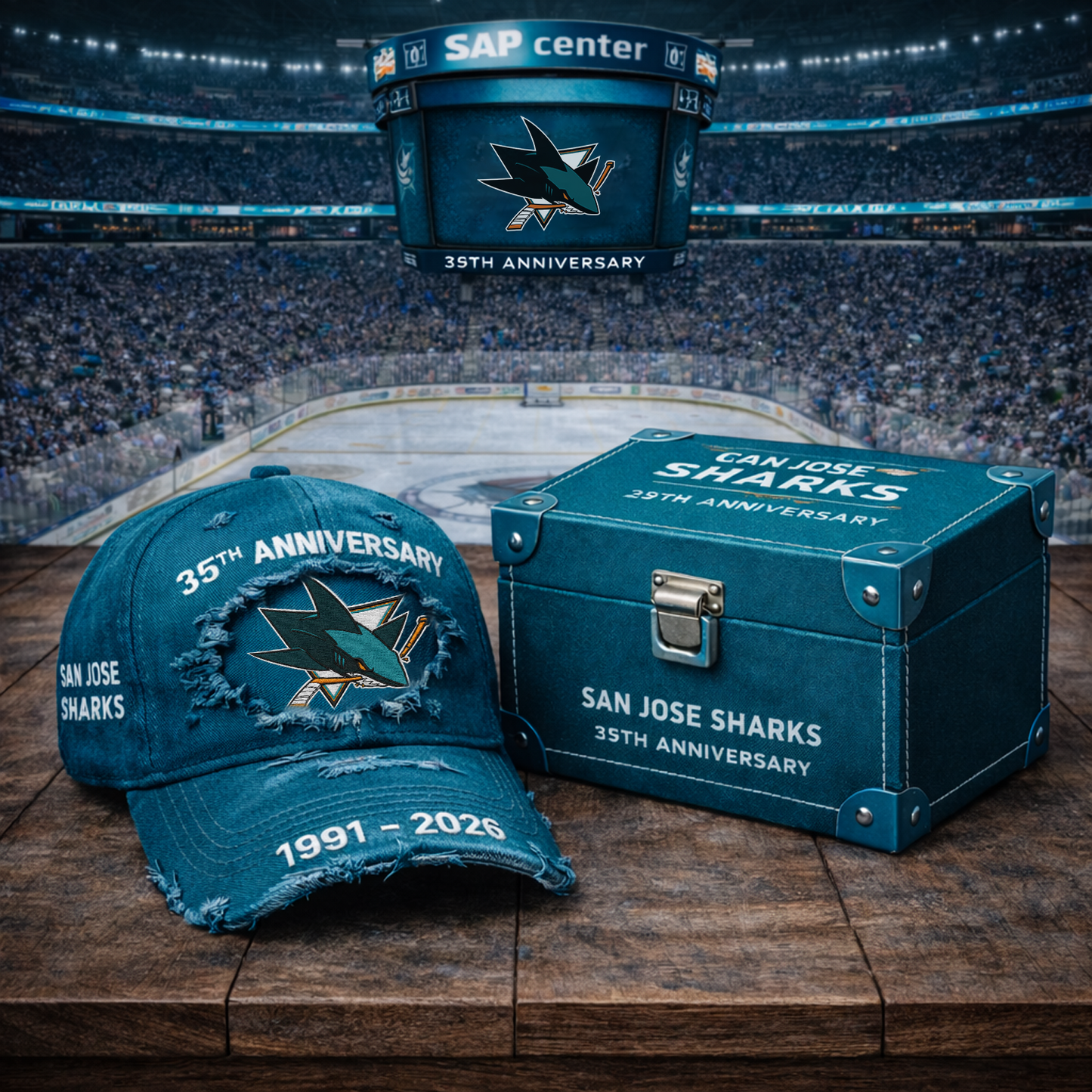 Premium NHL SJS  Anniversary Vintage Hat V4 NMD NHT