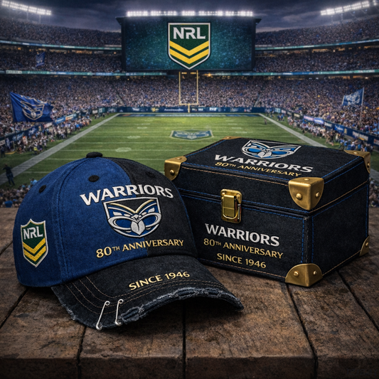 Premium NRL WARV Anniversary Vintage Crackle Hat V7 NMD CTKT