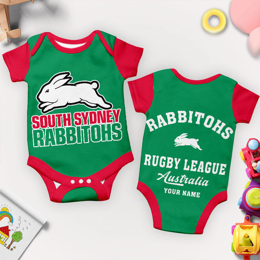 PREMIUM NRL X SSR New Baby Romper Custom Name For Kids NDT LVH
