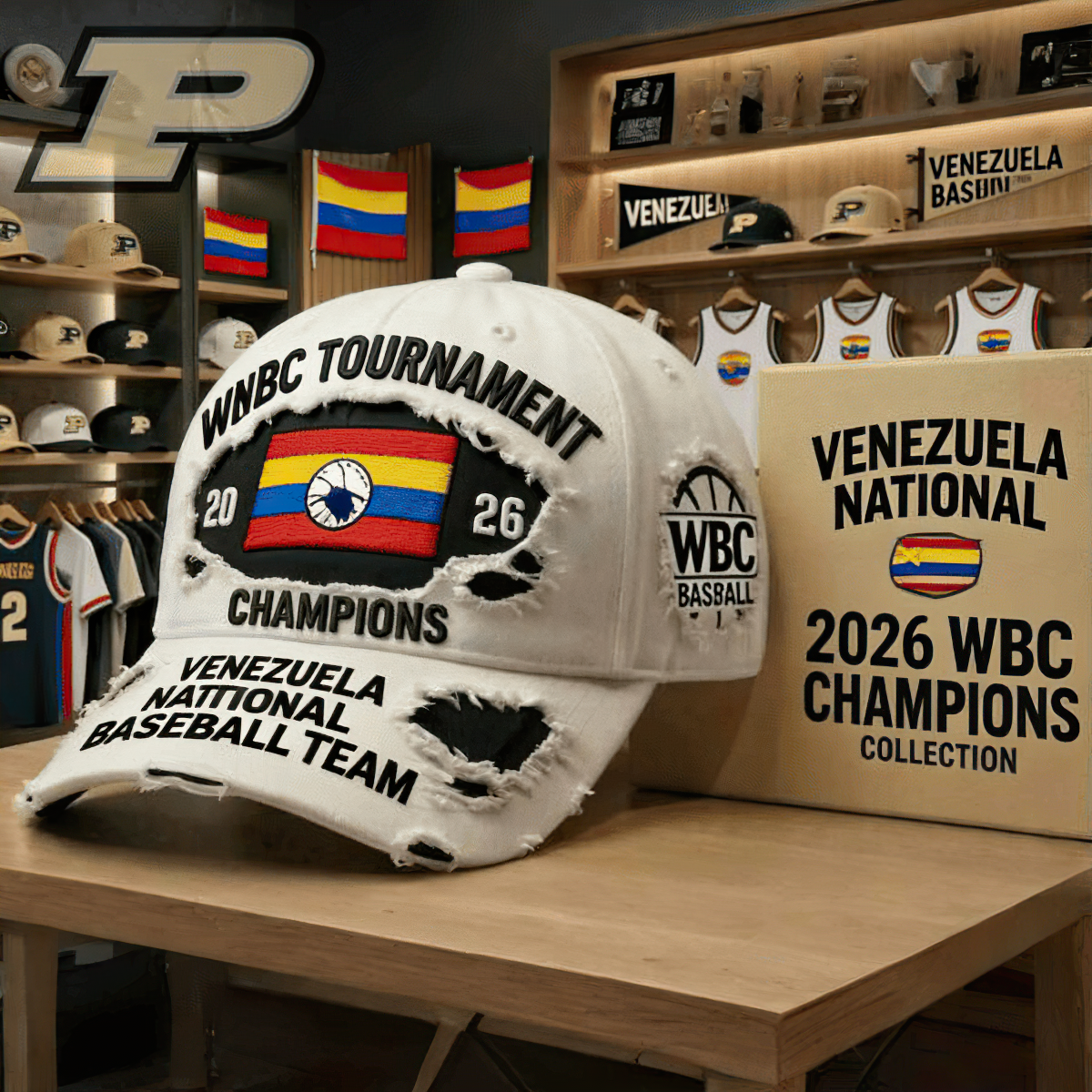 Premium Venezuela World Baseball Classic Champions 2026 CAP V4 NMD TTV