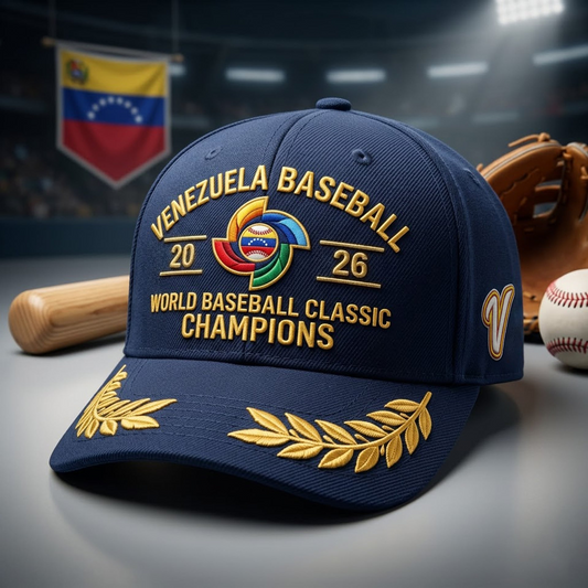 Premium Venezuela World Baseball Classic Champions 2026 CAP V6 NMD TTV
