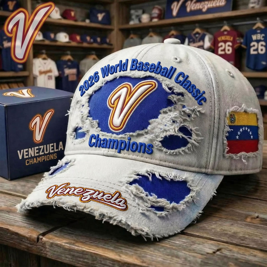 Premium Venezuela World Baseball Classic Champions 2026 CAP V9 NMD TTV