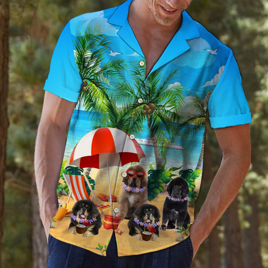 Tibetan Mastiff Beach Summer Hawaiian Shirt